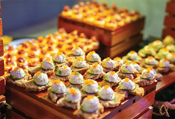 Selection of art-inspired canapés